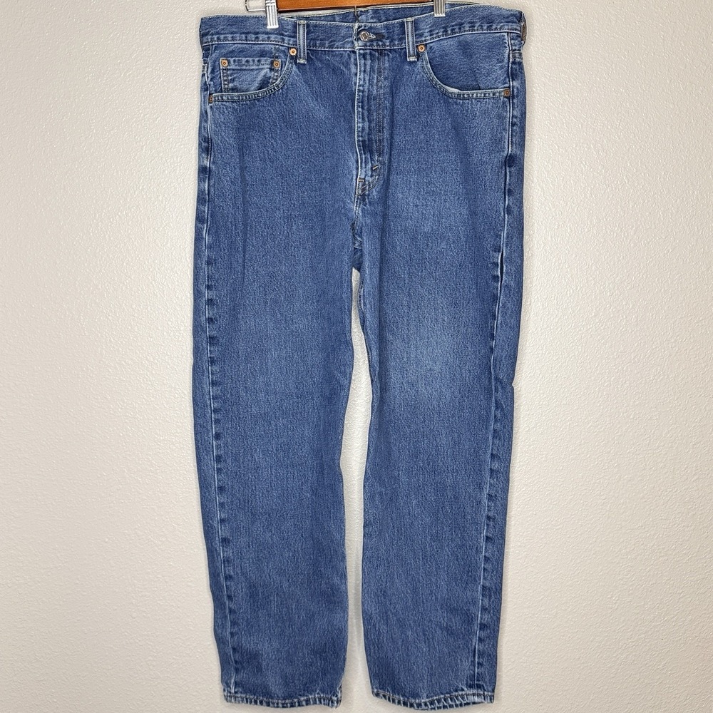 Levi's 550 Jeans 38x32 Relaxed Fit 90s Style Dad Core Blue Denim Straight